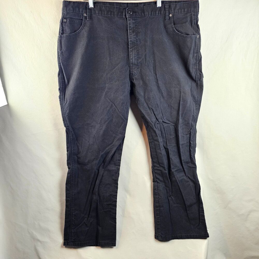 Dickies Carpenter Pants Mens 44x30 Black Relaxed Fit Work Utility Cotton